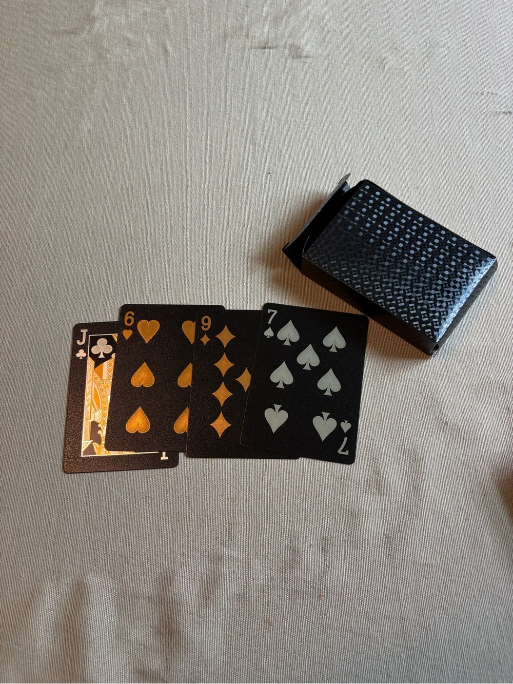 Black & Gold Luxury Playing Cards - Men's Accessory